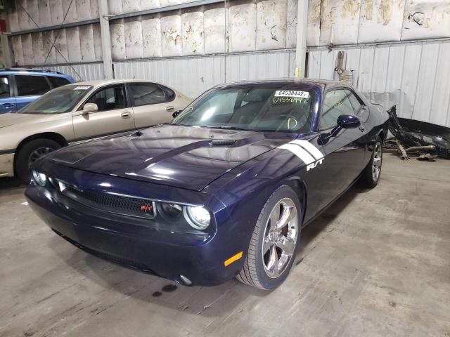 2C3CDYBT8EH111510 - 2014 DODGE CHALLENGER BLUE photo 2