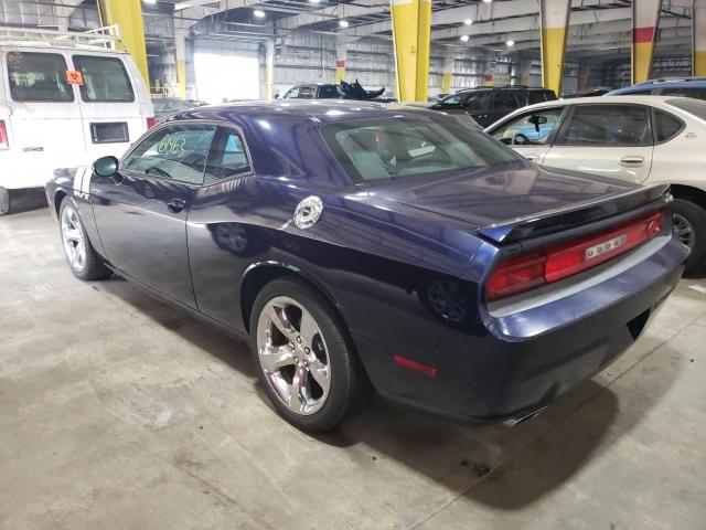 2C3CDYBT8EH111510 - 2014 DODGE CHALLENGER BLUE photo 3