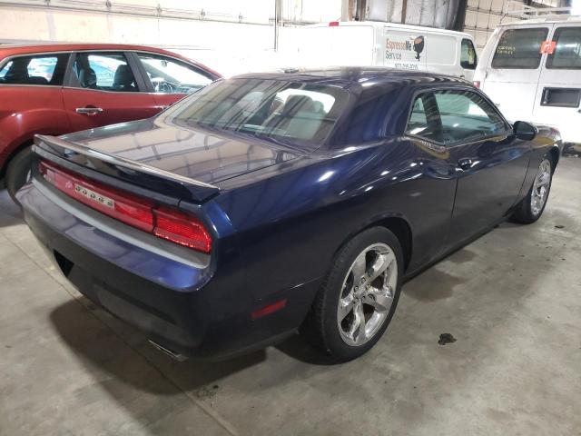 2C3CDYBT8EH111510 - 2014 DODGE CHALLENGER BLUE photo 4