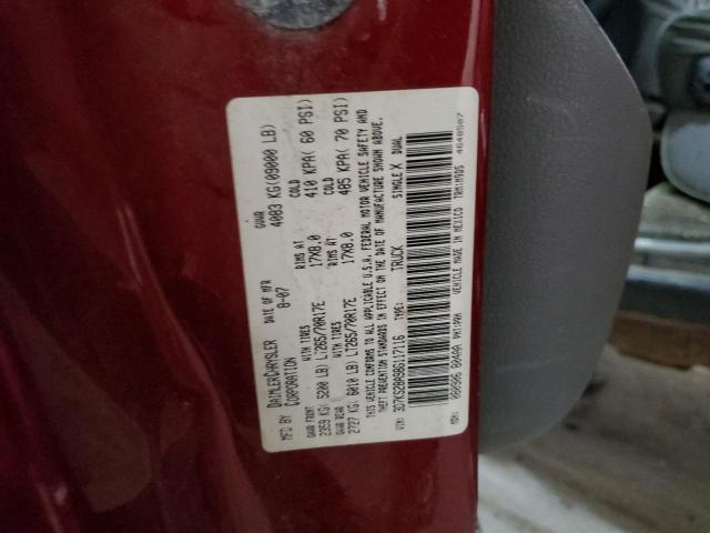 3D7KS28A98G117116 - 2008 DODGE RAM 2500 S MAROON photo 10