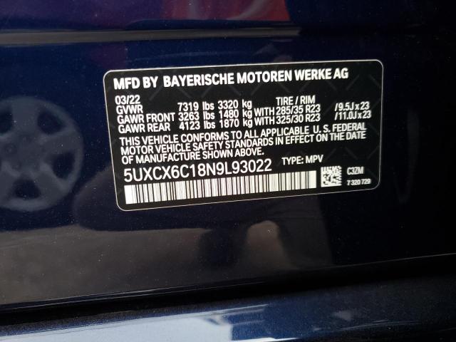 5UXCX6C18N9L93022 - 2022 BMW X7 ALPINA 蓝色 照片 10