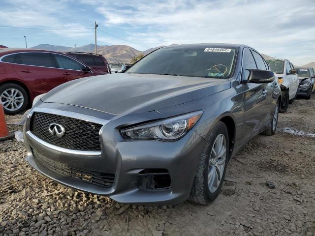 JN1BV7AR2FM411498 - 2015 INFINITI Q50 BASE GRAY photo 2