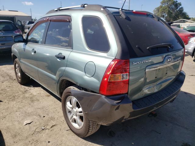 KNDJF723477430344 - 2007 KIA SPORTAGE E GREEN photo 3