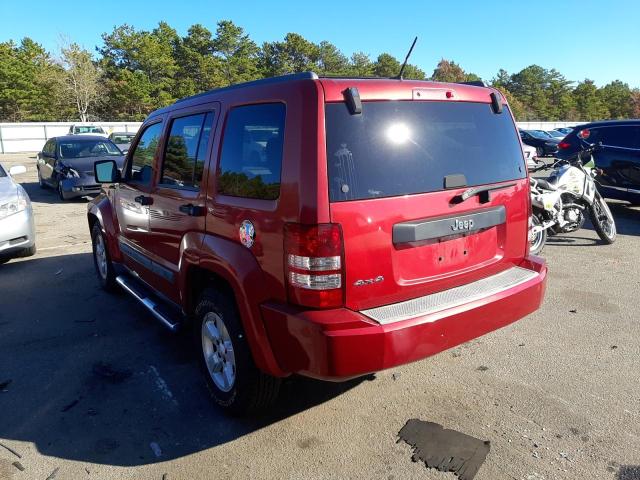 1J8GN28K49W543615 - 2009 JEEP LIBERTY SP RED photo 3