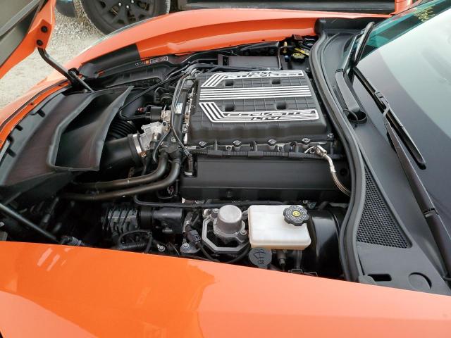 1G1YU3D66K5602987 - 2019 CHEVROLET CORVETTE Z ORANGE photo 7