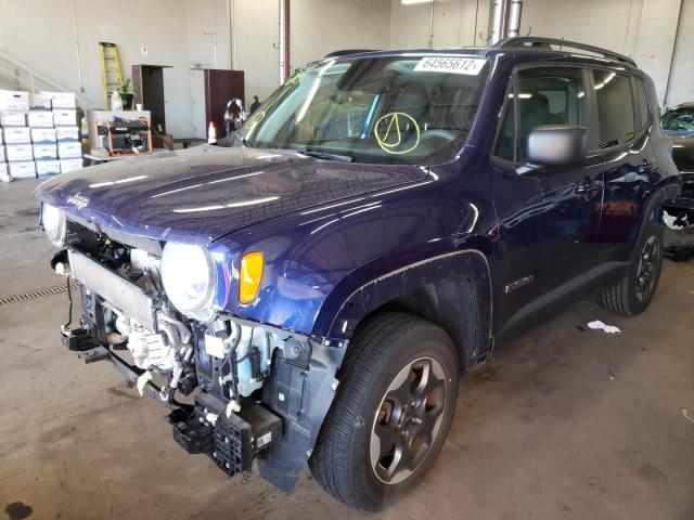 ZACCJBAB1JPG91721 - 2018 JEEP RENEGADE S BLUE photo 2
