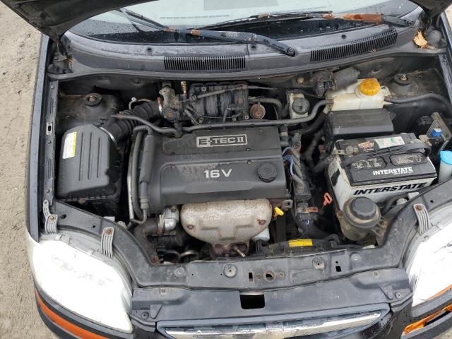 KL1TD52625B369204 - 2005 CHEVROLET AVEO BASE BLACK photo 7