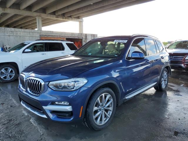 5UXTR9C57JLD57983 - 2018 BMW X3 XDRIVE3 BLUE photo 2