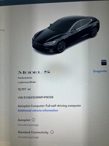 5YJSA1E49MF418328 - 2021 TESLA MODEL S Qara foto 8