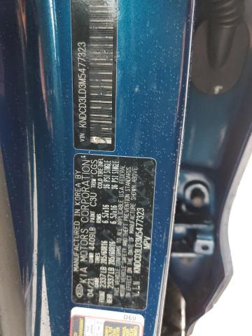 KNDCD3LD3M5477323 - 2021 KIA NIRO EX BLUE photo 10