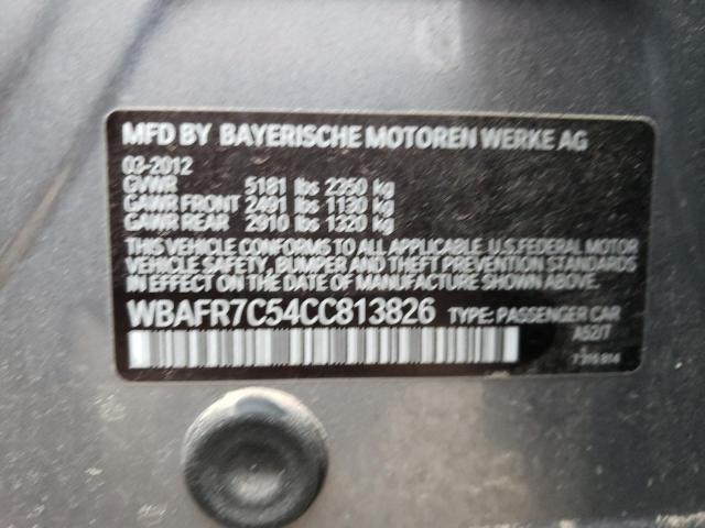 WBAFR7C54CC813826 - 2012 BMW 535 I GRAY photo 10