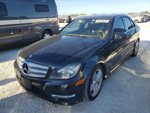 WDDGF5HB6CR218904 - 2012 MERCEDES-BENZ C 350 BLACK photo 2