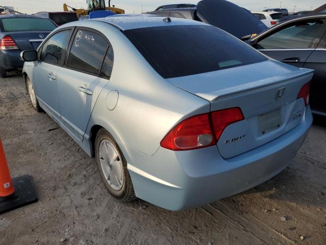 JHMFA36287S025551 - 2007 HONDA CIVIC HYBR BLUE photo 3