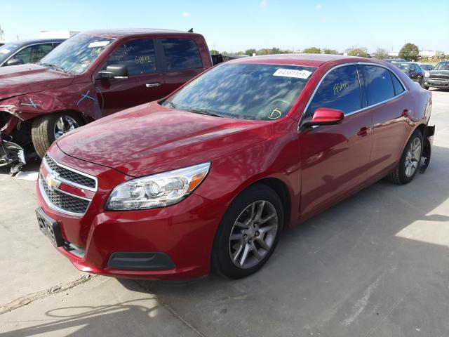 1G11D5SR5DF189466 - 2013 CHEVROLET MALIBU 1LT მუქწითელი ფოტო 2