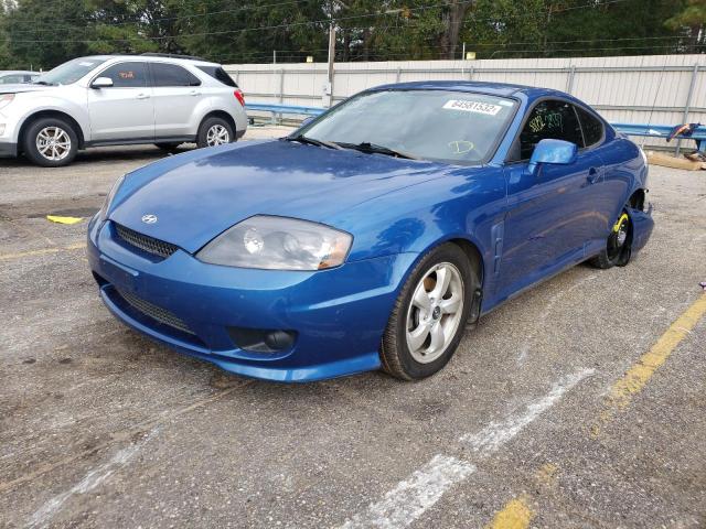 KMHHM65D95U168348 - 2005 HYUNDAI TIBURON BLUE photo 2