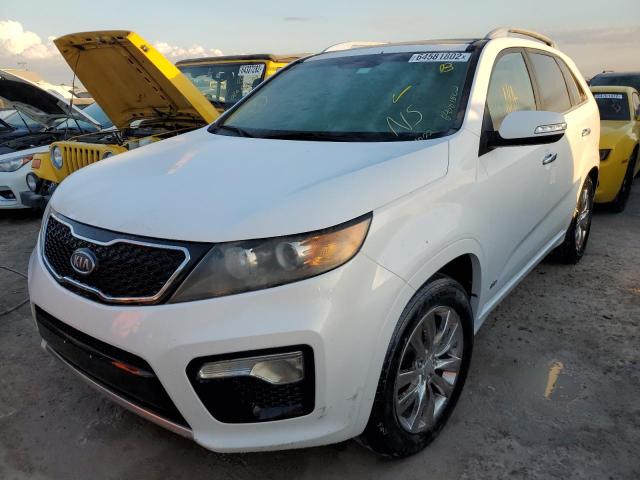 5XYKWDA27BG121393 - 2011 KIA SORENTO SX WHITE photo 2