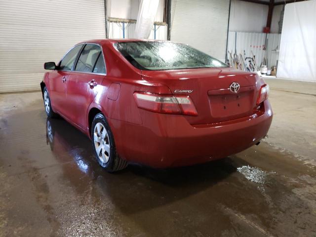 4T1BE46KX8U250789 - 2008 TOYOTA CAMRY CE RED photo 3