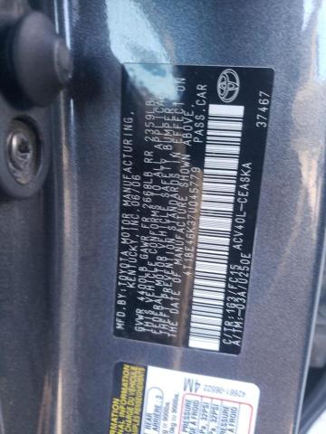 4T1BE46K37U045779 - 2007 TOYOTA CAMRY CE GRAY photo 10