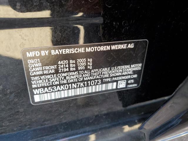WBA53AK01N7K11073 - 2022 BMW 228I შავი ფოტო 12