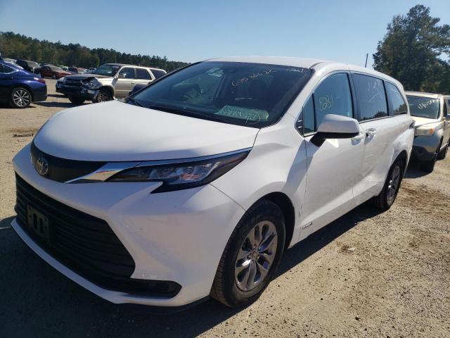 5TDKRKEC8MS039256 - 2021 TOYOTA SIENNA LE WHITE photo 9