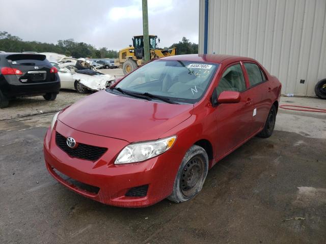 1NXBU4EE1AZ178854 - 2010 TOYOTA COROLLA BA RED photo 2