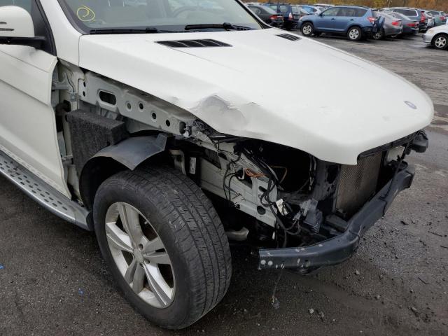 4JGDA5HB1CA014534 - 2012 MERCEDES-BENZ ML 350 4MA WHITE photo 9