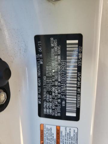 JF1ZNAA10D2726091 - 2013 TOYOTA SCION FR-S WHITE photo 10