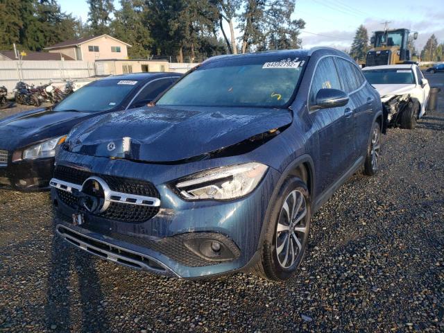 W1N4N4HB3MJ244251 - 2021 MERCEDES-BENZ GLA 250 4M BLUE photo 2