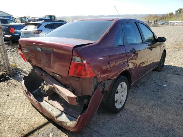 1FAHP34N57W298516 - 2007 FORD FOCUS ZX4 BURGUNDY photo 4