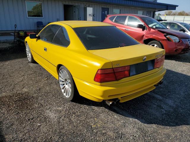 WBAEG1317NCB42539 - 1992 BMW 850I YELLOW photo 3