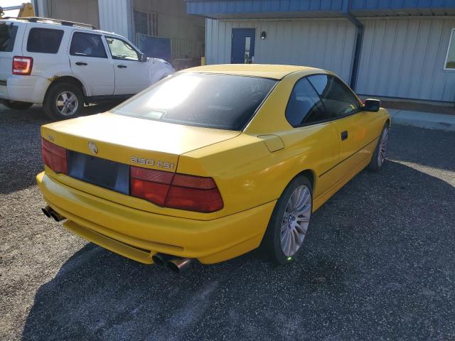 WBAEG1317NCB42539 - 1992 BMW 850I YELLOW photo 4