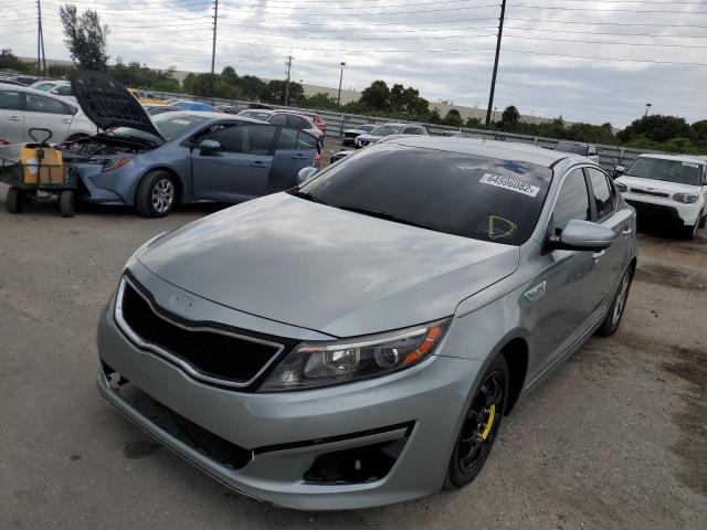 KNAGM4AD2F5091003 - 2015 KIA OPTIMA HYB SILVER photo 2