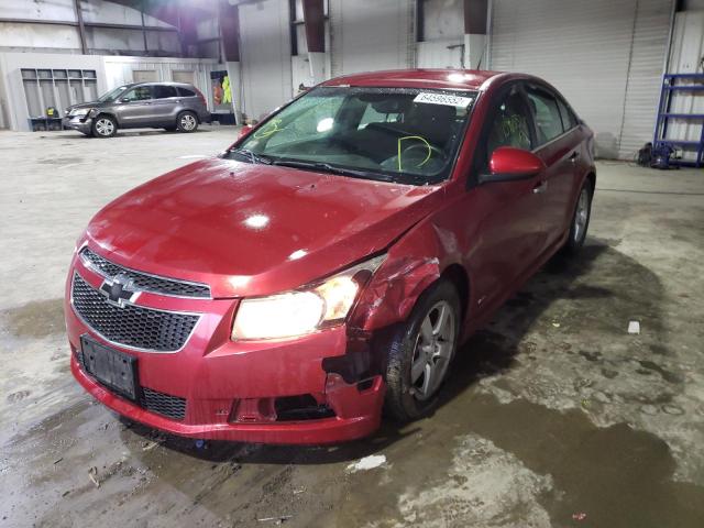 1G1PC5SB2E7184270 - 2014 CHEVROLET CRUZE LT RED photo 2