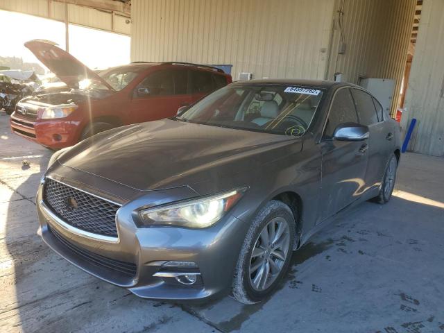 JN1BV7AR2FM402445 - 2015 INFINITI Q50 BASE GRAY photo 2