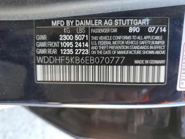 WDDHF5KB6EB070777 - 2014 MERCEDES-BENZ E BLUE photo 10