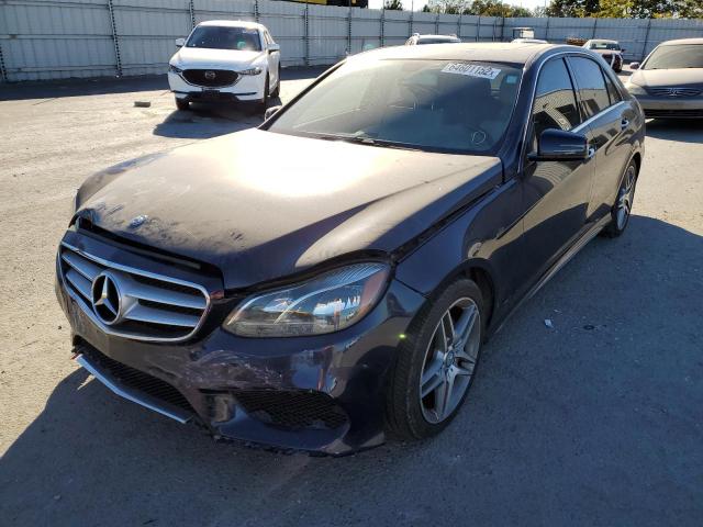 WDDHF5KB6EB070777 - 2014 MERCEDES-BENZ E BLUE photo 2