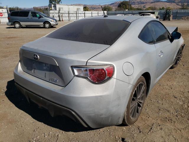 JF1ZNAA19D2728700 - 2013 TOYOTA SCION FR-S SILVER photo 4