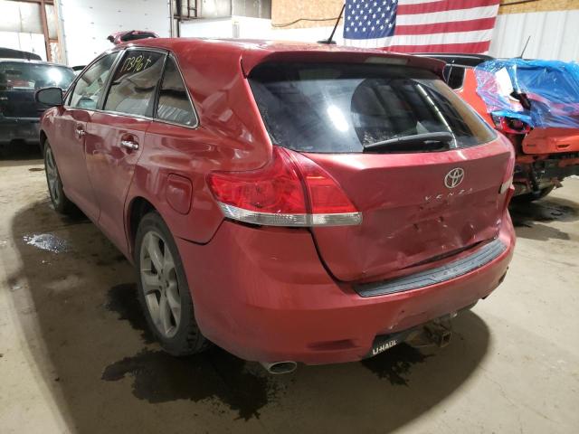 4T3BK3BB8AU043324 - 2010 TOYOTA VENZA RED photo 3