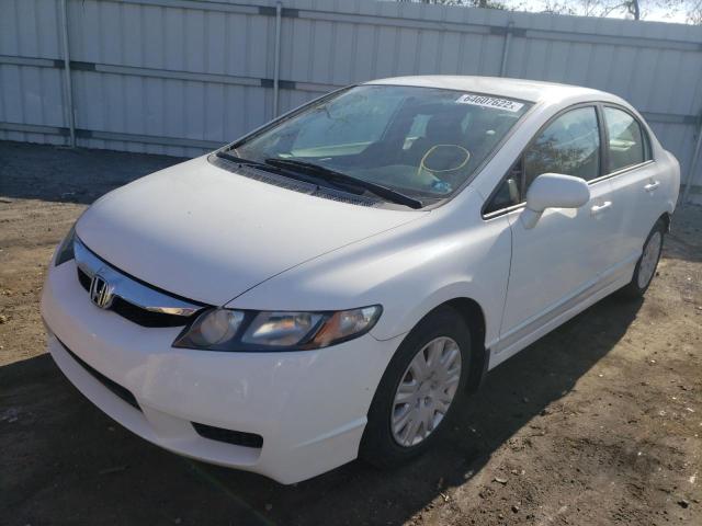 1HGFA46589L000469 - 2009 HONDA CIVIC GX WHITE photo 2