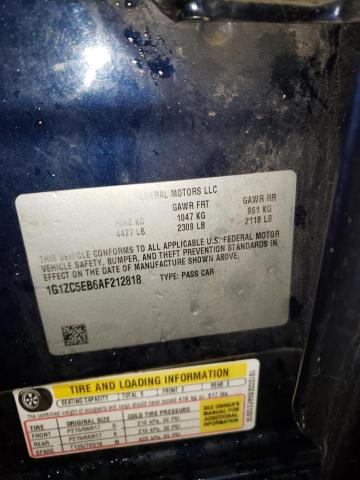 1G1ZC5EB6AF212818 - 2010 CHEVROLET MALIBU 1LT 蓝色 照片 10