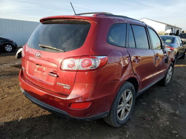 5XYZK4AG2BG072318 - 2011 HYUNDAI SANTA FE L RED photo 4