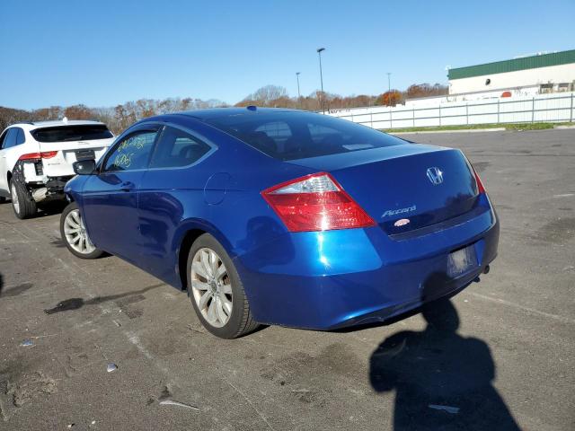 1HGCS128X9A007174 - 2009 HONDA ACCORD EXL BLUE photo 3