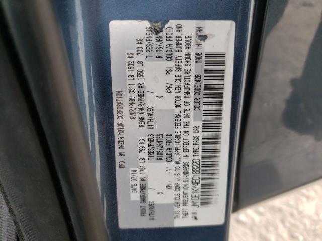 JM1DE1KY4E0188220 - 2014 MAZDA MAZDA2 SPO 蓝色 照片 10