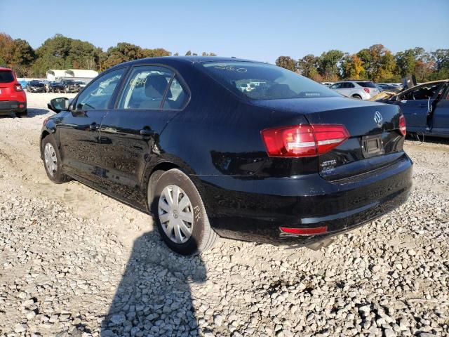 3VW2K7AJ9FM312338 - 2015 VOLKSWAGEN JETTA BASE BLACK photo 3
