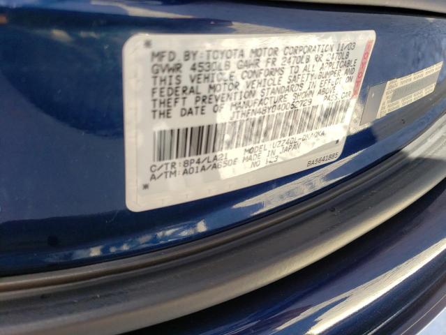 JTHFN48Y040052729 - 2004 LEXUS SC 430 BLUE photo 10