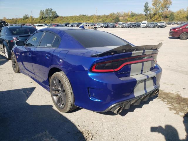 2C3CDXGJ2LH184645 - 2020 DODGE CHARGER SC BLUE photo 3