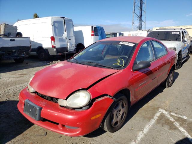 1B3ES46C8YD503614 - 2000 DODGE NEON BASE RED photo 2