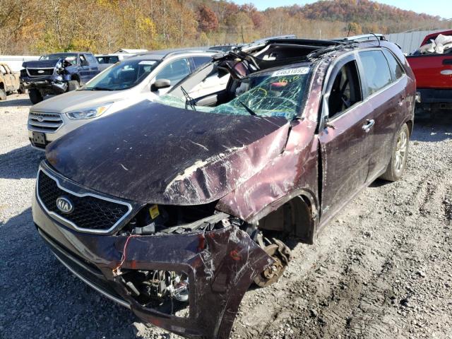 5XYKWDA28DG375181 - 2013 KIA SORENTO SX BURGUNDY photo 9