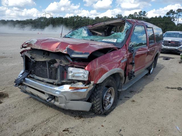 1FMSU43F7YED23735 - 2000 FORD EXCURSION RED photo 2