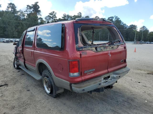 1FMSU43F7YED23735 - 2000 FORD EXCURSION RED photo 3